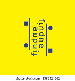 where am i? findme logo, design, vector