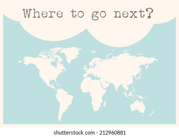 where to go next background, illustration in vector format