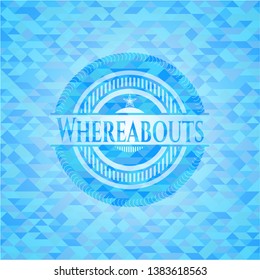Whereabouts light blue mosaic emblem