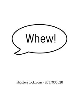 Whew Relief Sigh Speech Bubble Clipart Stock Vector (Royalty Free ...