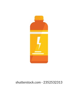 Whey bottle icon flat vector. Sport protein. Food gym isolated