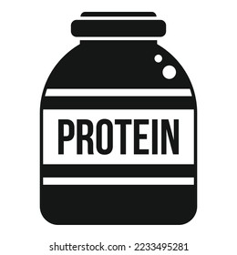 Whey bottle icon simple vector. Sport protein. Food gym