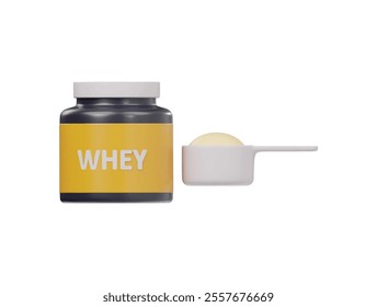Whey powder icon 3d render