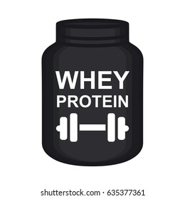 whey protein bottle icon vector
