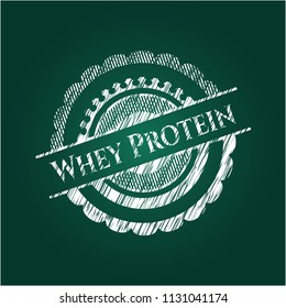 Whey Protein with chalkboard texture