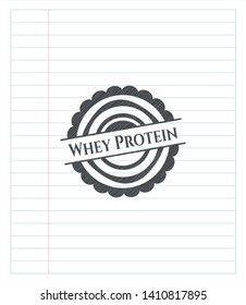 Whey Protein draw with pencil effect. Vector Illustration. Detailed.