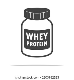 Whey Protein Icon Transparent Vector Isolated