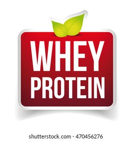 Whey Protein label vector