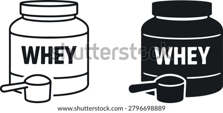 Whey Protein Nutrition icon solid Design