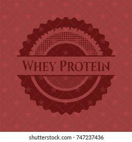 Whey Protein Red Emblem Vintage Stock Vector (Royalty Free) 747237436 ...