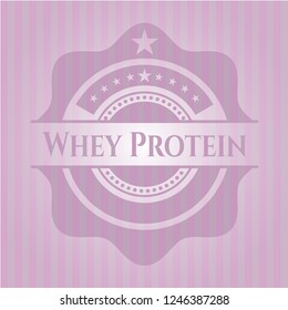 Whey Protein retro pink emblem