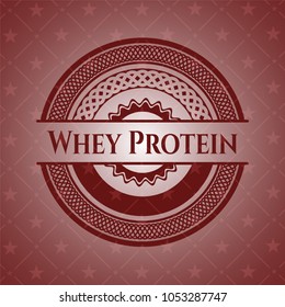  Whey Protein retro style red emblem