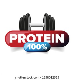 Whey Protein sign red label