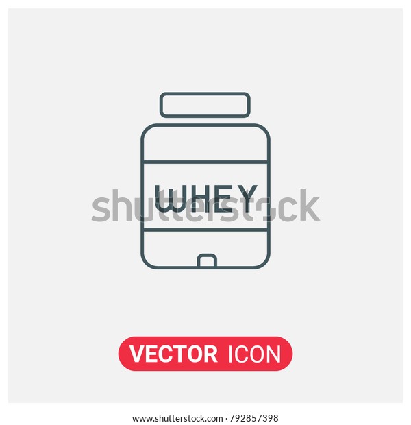 Whey Protein Supplement Vector Icon Illustration Stock Vector Royalty Free 792857398 3735