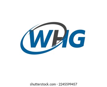WHG letter creative modern elegant swoosh logo design