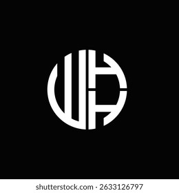 WHH logo WHH icon WHH monogram WHH letter minimalist Circle flat Unique modern abstract logo design.
