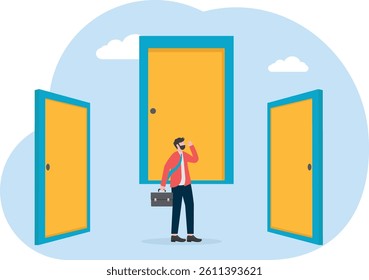 Which door does the businessman choose

