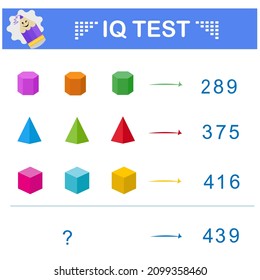 Which geometric figures replaces the question mark? Intelligence puzzle, Logic question, IQ Test, Visual intelligence.