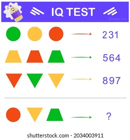  Which number replaces the question mark? Intelligence puzzle, Logic question, IQ Test,  Visual intelligence. 
