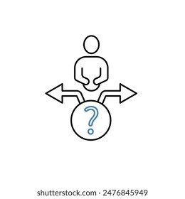 which way concept line icon. Simple element illustration. which way concept outline symbol design.