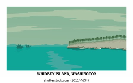 Whidbey Island with ocean view svg