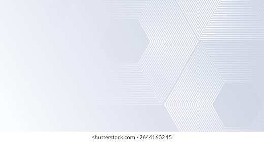 Fondo blanco con color degradado y hexágono dinámico artístico abstracto moderno