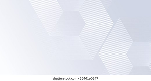Whiite background with gradient color and artistic dynamic lhexagon abstract