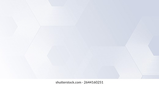 Fondo blanco con color degradado y arte de diseño moderno abstracto de hexágono dinámico artístico