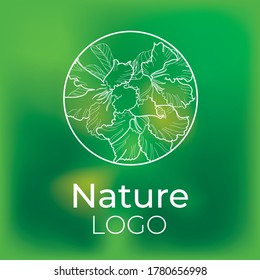 Mientras el logo floral sobre fondo verde natural