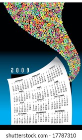 A whimsical 2009 vector calendar