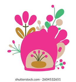 A whimsical abstract design element.