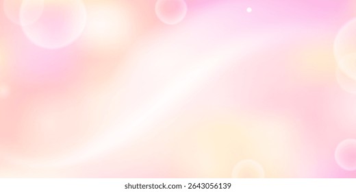Whimsical abstract peach-pink gradient with glow streak and smooth blur. Ethereal light design with magical mood.