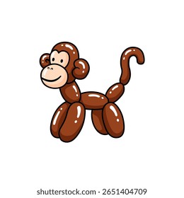 Whimsical and adorable balloon monkey character designed for children's parties and decorations. Perfect for fun, cheerful themes and playful concepts.