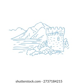 A Whimsical Ancient Tower on the Coas