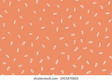 Whimsical array: uneven specks, sparse confetti, swirling sprinkles, falling speckle, in a doodle glaze donut pattern. Vector background