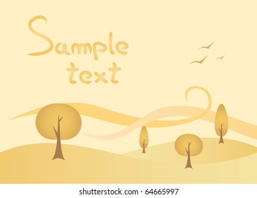 whimsical autumn landscape