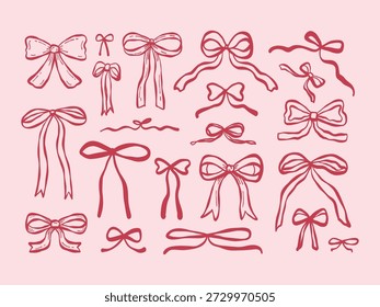 Arcos caprichosos elegante colección dibujada a mano en estilo doodle