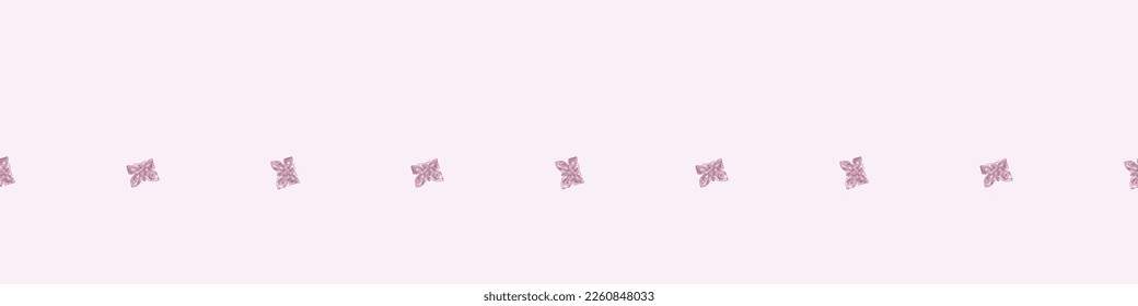 Whimsikaler Schmetterling nahtlose Vektorgrenze. Schöner Gartenbug für Viva magenta Waschbänder. 