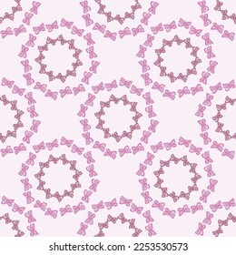 Whimsical butterfly seamless vector pattern. All over print of beautiful garden bug for viva magenta wallpaper. 