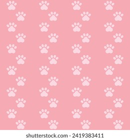 Whimsical Cat or dog Paw print pink Pattern Adorable Feline Prints for Your Creative Deligh