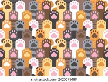 Whimsical Cat Paw Pattern Adorable Feline Prints for Your Creative Delight