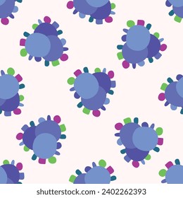 Whimsical childrens geometric vector seamless pattern for playful doodle blob background. Swatch of kids art geo allover fabric for cute quirky wallpaper illustration. 
