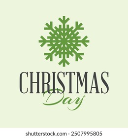 Whimsical Christmas Day logo with snowflakes and playful design