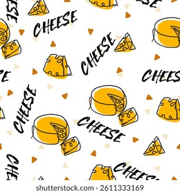 Whimsical Dairy Cheese Delight Tales Pattern can be use for background and apparel design