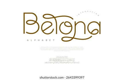 Whimsical and decorative script-style font with sweeping lines and elegant curves