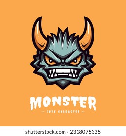 Whimsical delight: hand-drawn kawaii monster, a charming illustration
