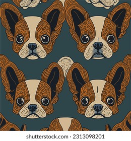 A whimsical dog pattern, featuring charming doodle-style sketches of dogs in various poses, adding a touch of whimsy and fun.