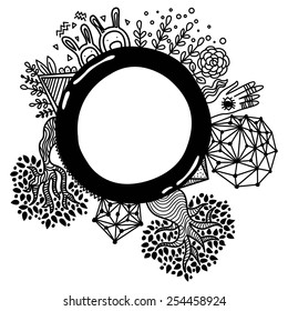 Whimsical Doodle Frame Vector Illustrations