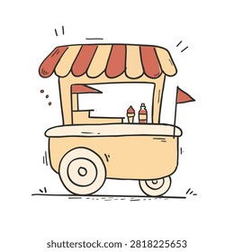 A whimsical doodle style
