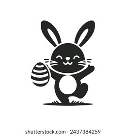 Whimsical Easter Charm Vector Illustration of Easter Bunny